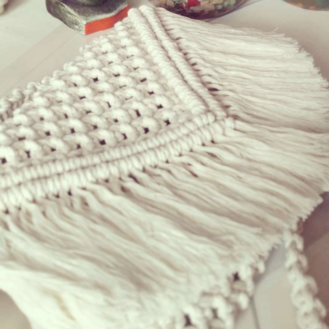 ART TALES BOHO MACRAME CLUTCH BAG