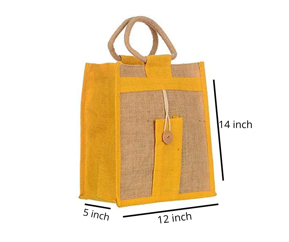 HANDMAKERS ! YELLOW & BEIGE WOMEN FASHION HANDBAGS ( SET OF 2)