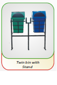 METAL STAND FOR DELUXE  DOUBLE DUSTBIN 200 LTR