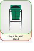 METAL STAND FOR DELUXE  SINGLE DUSTBIN  150LTR 
