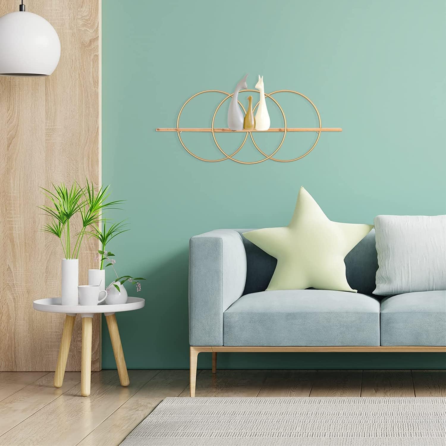 3 METAL CIRCLE WALL MOUNTED SHELF
