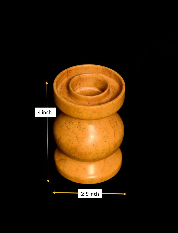 BARMER BAZAAR STONE CANDLE STAND LARGE SIZE