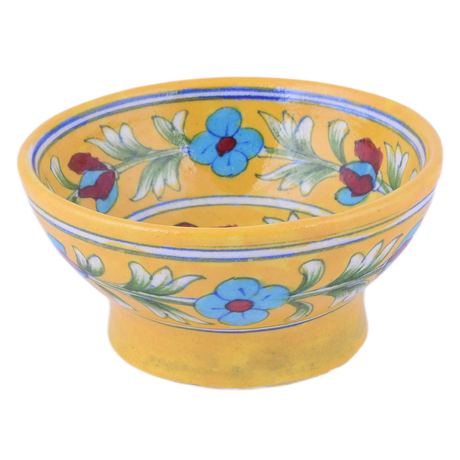 Bowl (Yellow base with maroon base at the centre)