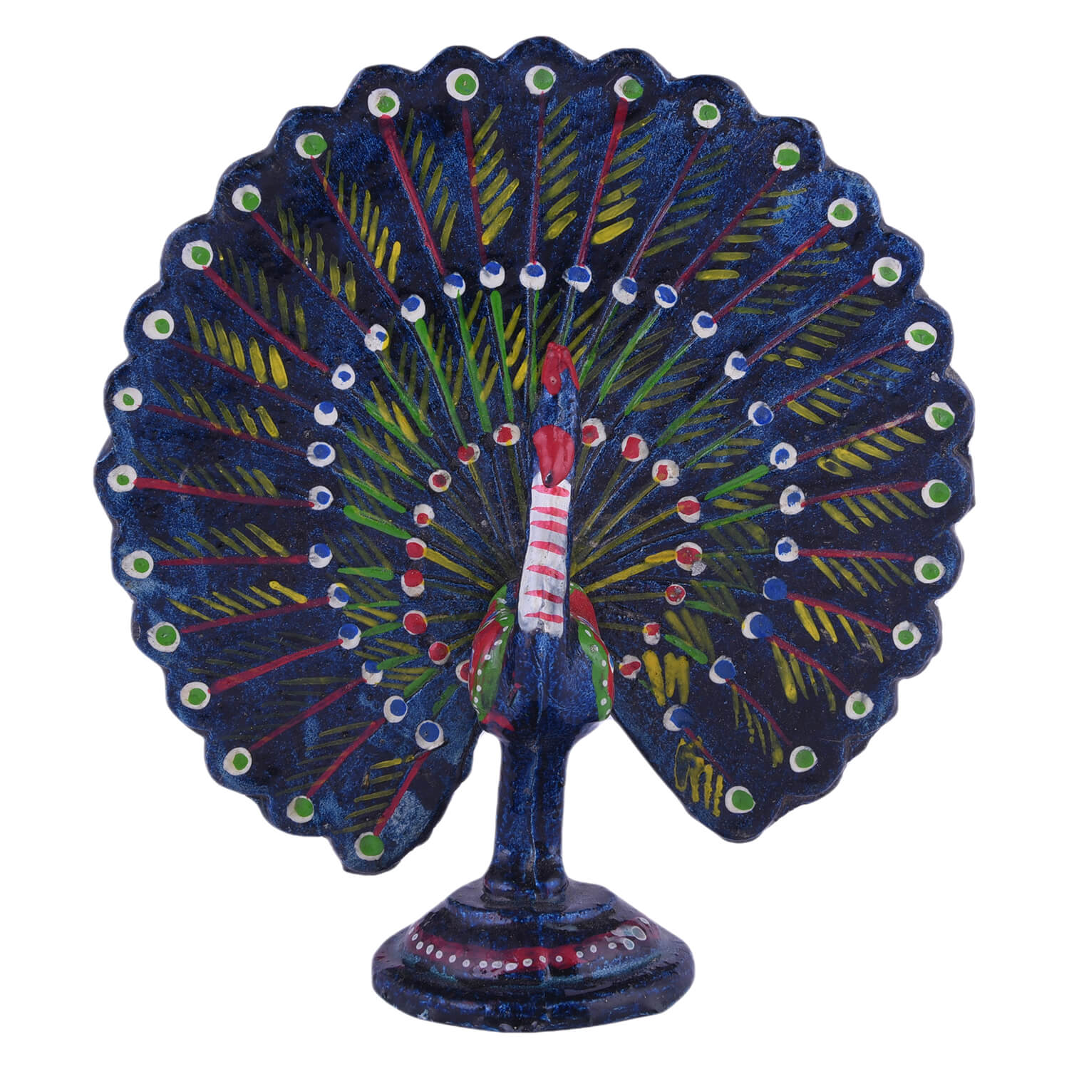 Peacock with open feathers