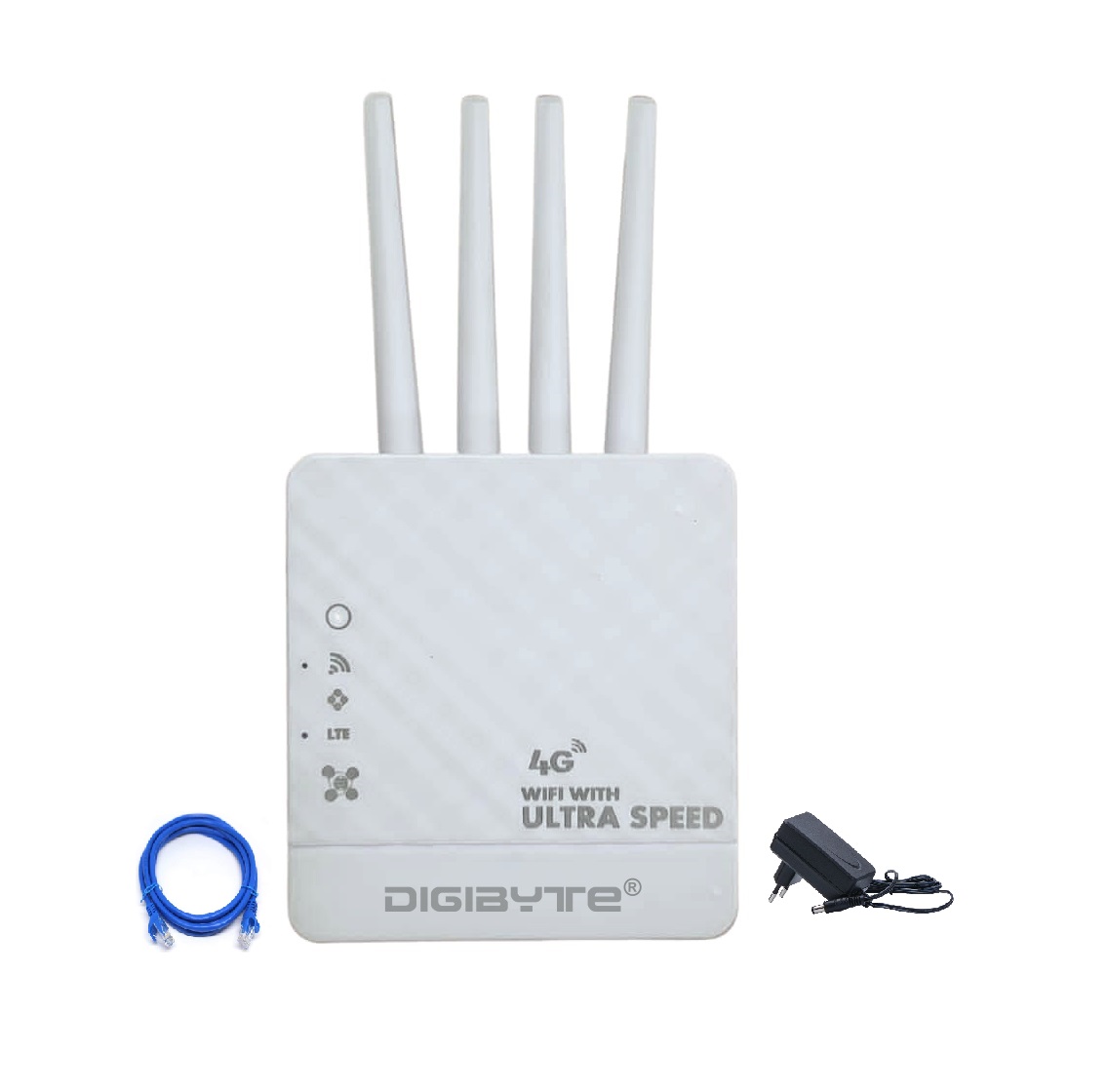 DIGIBYTE 4 Antenna 4G LTE Sim Router with LAN Port
